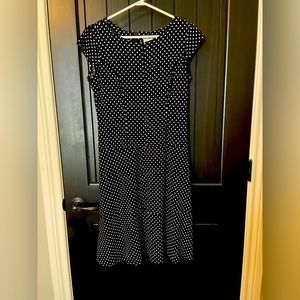 Olivia Matthews Size 8, classic, black & white polka dot, always in style dress